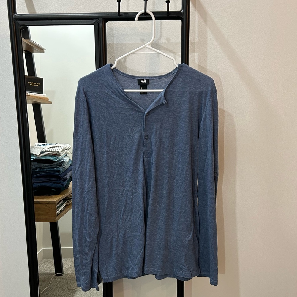 Blue H&M Long Sleeve Shirt